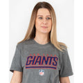 Grey-Navy-Red - Back - New York Giants Womens-Ladies T-Shirt