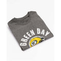 Charcoal Grey-Yellow - Side - Green Bay Packers Womens-Ladies Helmet T-Shirt