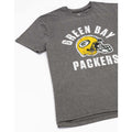 Charcoal Grey-Yellow - Lifestyle - Green Bay Packers Womens-Ladies Helmet T-Shirt