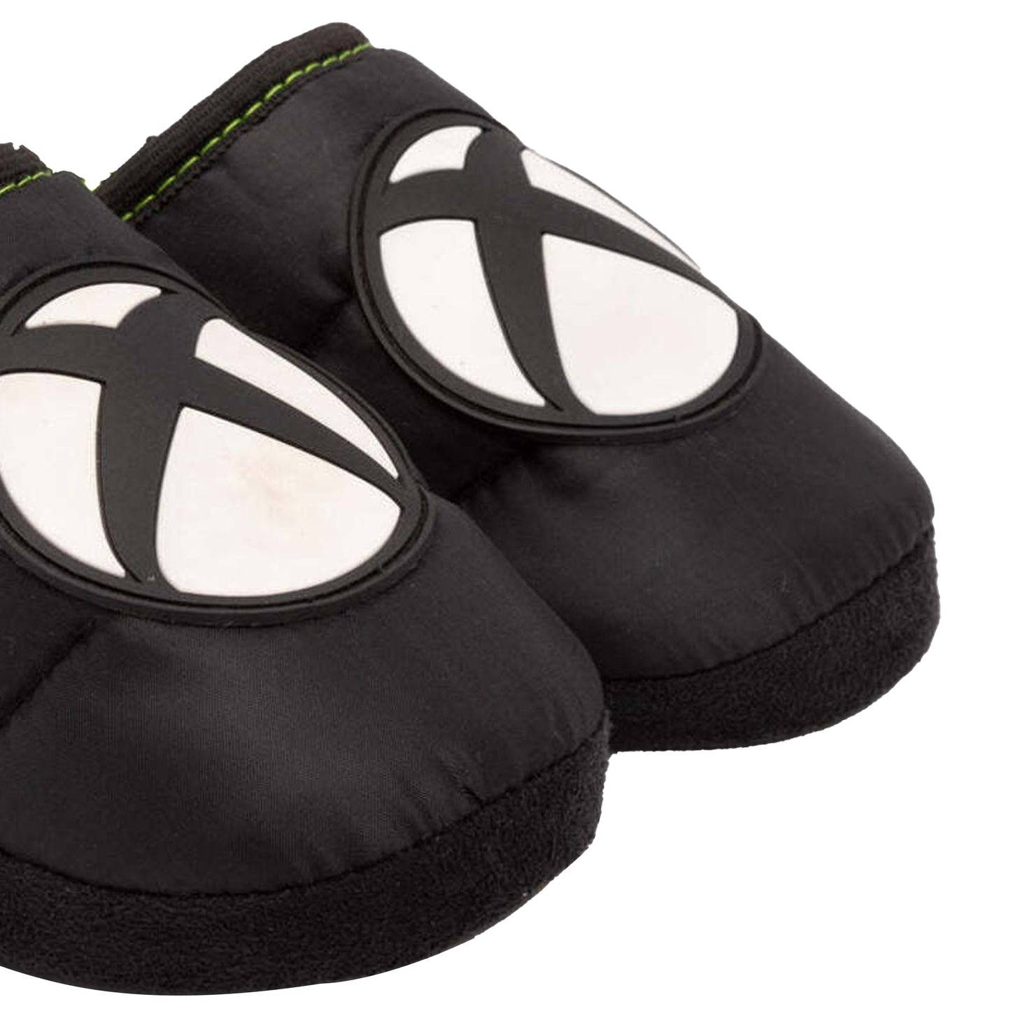 Black-White-Green - Pack Shot - Xbox Boys Slippers