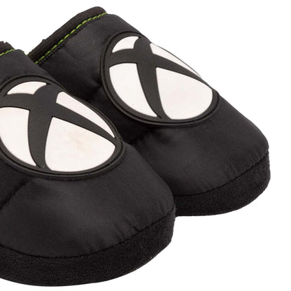 Black-White-Green - Pack Shot - Xbox Boys Slippers