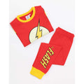 Red - Side - The Flash Childrens-Kids Logo Glow In The Dark Pyjama Set