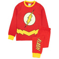 Red - Front - The Flash Childrens-Kids Logo Glow In The Dark Pyjama Set