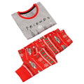 Grey-Red - Close up - Friends Boys Christmas Pyjama Set