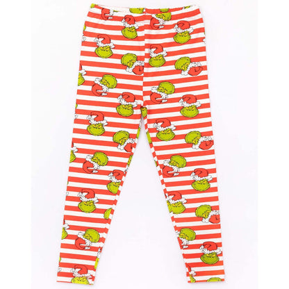 Red-Green-White - Pack Shot - The Grinch Childrens-Kids Fitted Christmas Pyjama Set