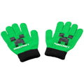 Green-Black - Side - Minecraft Creeper Hat And Gloves Set