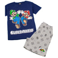 Navy-Grey - Pack Shot - Super Mario Boys Short Pyjama Set