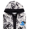 Grey-Black - Side - Playstation Childrens-Kids Camo Game Dressing Gown