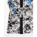 Grey-Black - Pack Shot - Playstation Childrens-Kids Camo Game Dressing Gown