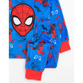 Blue-Red - Pack Shot - Spider-Man Childrens-Kids Fleece Long Pyjama Set