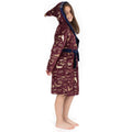 Navy-Maroon-Gold - Side - Harry Potter Childrens-Kids Dressing Gown