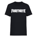 Black - Front - Fortnite Boys Logo T-Shirt