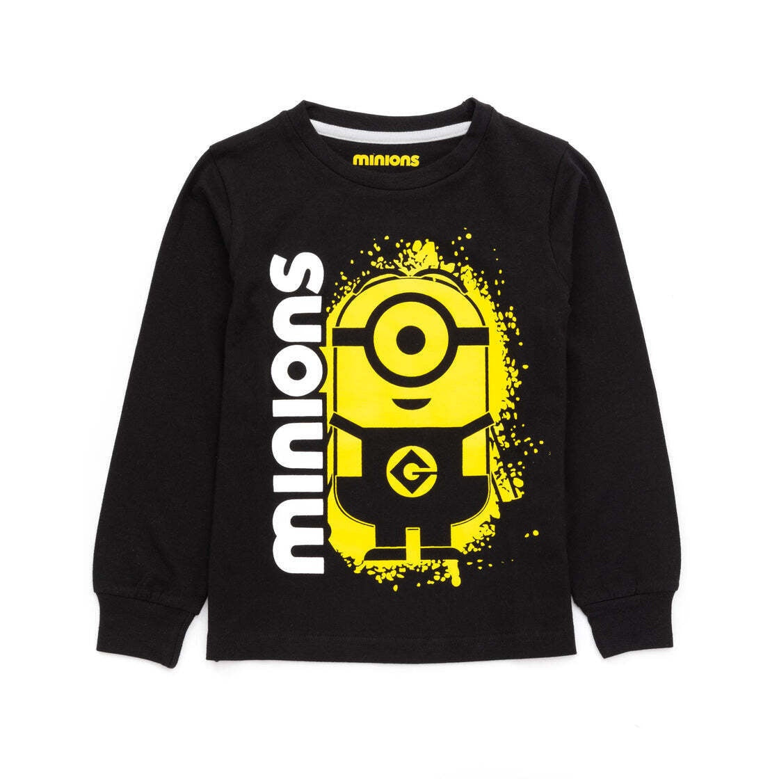 Black-Grey-Yellow - Side - Minions Boys Long Pyjama Set