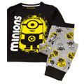 Black-Grey-Yellow - Close up - Minions Boys Long Pyjama Set