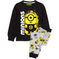Black-Grey-Yellow - Front - Minions Boys Long Pyjama Set
