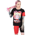 Red-Black - Side - Harley Quinn Womens-Ladies Mad Love Pyjama Set