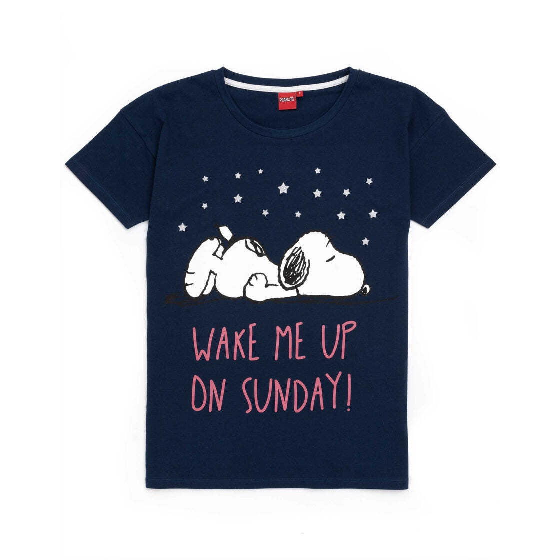 Navy-Light Grey - Back - Snoopy Womens-Ladies Short Pyjama Set