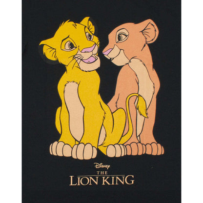Black-Yellow - Lifestyle - The Lion King Womens-Ladies Simba And Nala T-Shirt