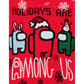 Red-Black-White - Close up - Among Us Childrens-Kids Christmas Sweatshirt