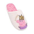 Cream-Pink-Purple - Front - Peppa Pig Womens-Ladies Queen Mummy Pig Slippers