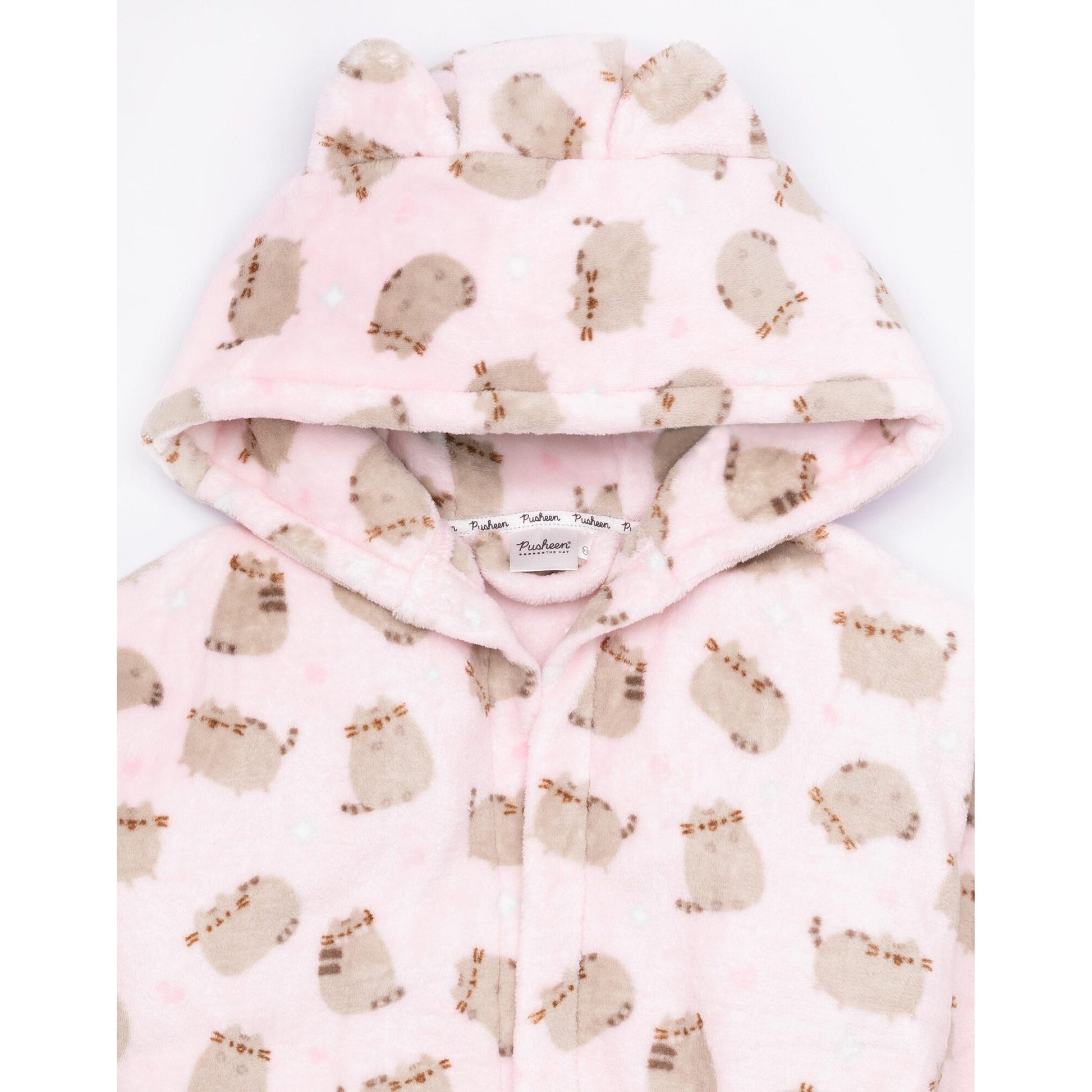 Pink - Back - Pusheen Girls Dressing Gown