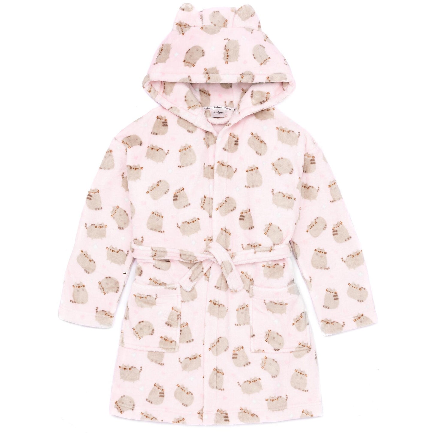 Pink - Front - Pusheen Girls Dressing Gown