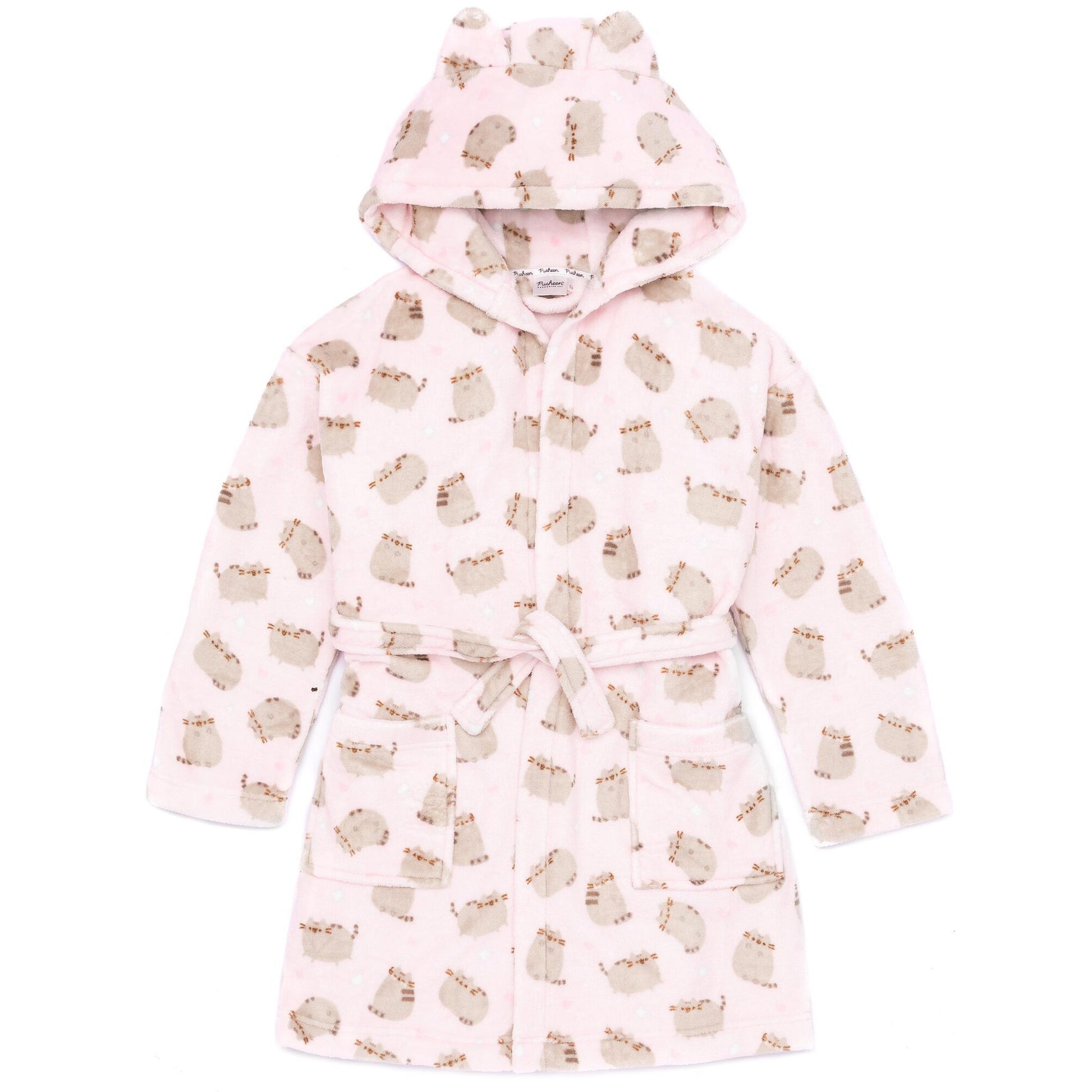 Pink - Front - Pusheen Girls Dressing Gown