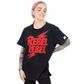 Black - Side - David Bowie Unisex Adult Rebel Rebel T-Shirt