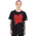 Black - Lifestyle - David Bowie Unisex Adult Rebel Rebel T-Shirt
