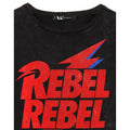 Black - Close up - David Bowie Unisex Adult Rebel Rebel T-Shirt