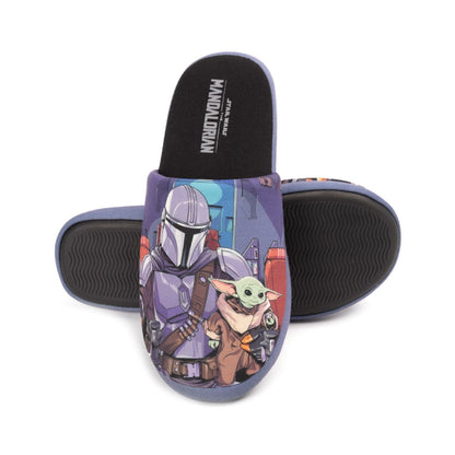 Black-Blue - Lifestyle - Star Wars: The Mandalorian Mens Slippers