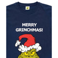 Navy - Close up - The Grinch Mens Christmas Pyjama Set
