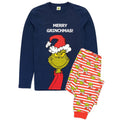 Navy - Front - The Grinch Mens Christmas Pyjama Set