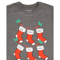 Grey-Red-White - Back - Friends Womens-Ladies Stocking Christmas T-Shirt