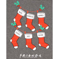 Grey-Red-White - Close up - Friends Womens-Ladies Stocking Christmas T-Shirt