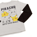 Grey - Side - Pokemon Boys Pikachu Long-Sleeved Skater Top