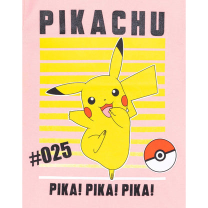 Pink - Side - Pokemon Girls Pikachu T-Shirt