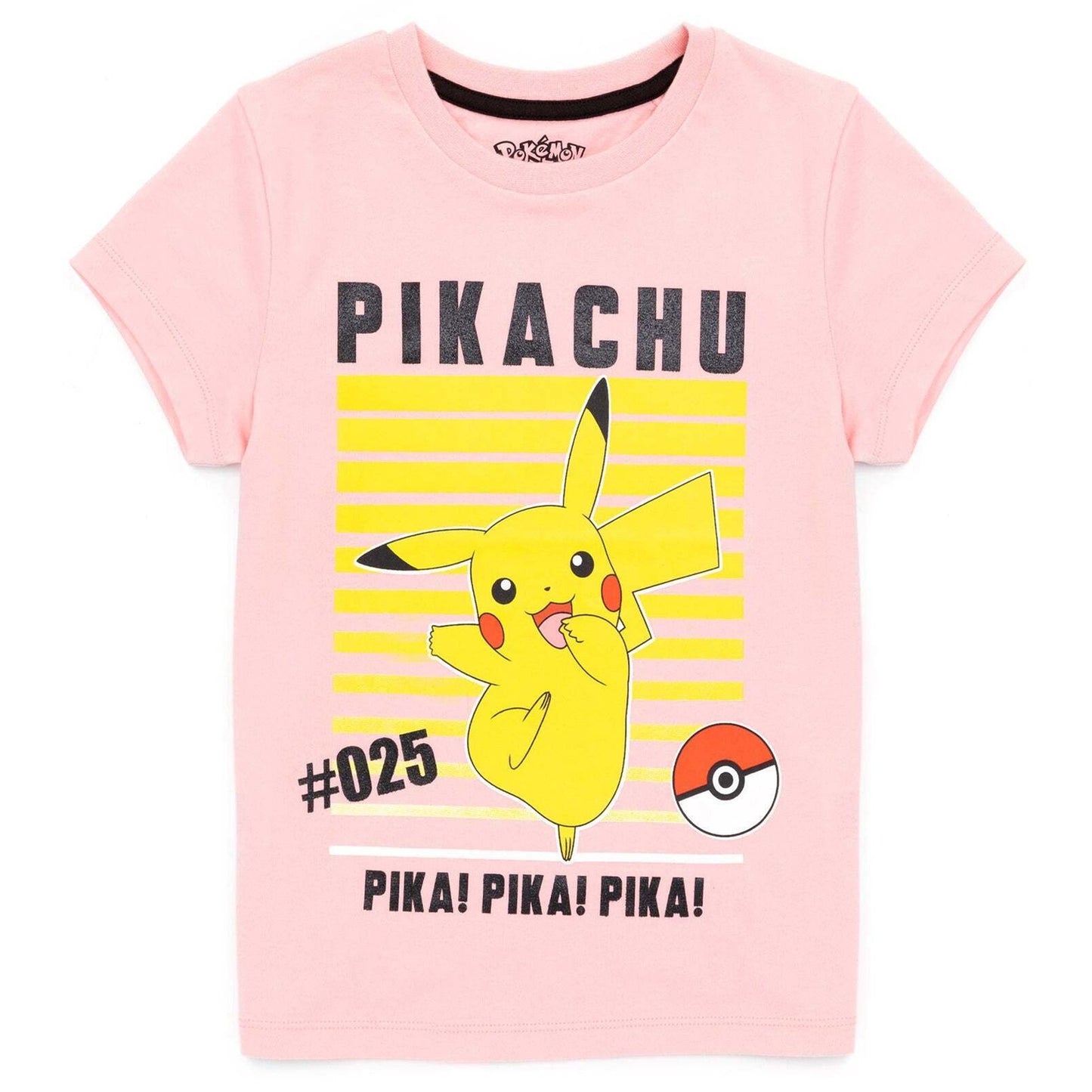 Pink - Front - Pokemon Girls Pikachu T-Shirt