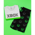 Black-Grey-Green - Side - Xbox Mens Gamer T-Shirt & Shorts Set