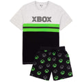 Black-Grey-Green - Front - Xbox Mens Gamer T-Shirt & Shorts Set