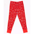 Red-Grey - Back - Peppa Pig Mens Daddy Pig Christmas Pyjama Set