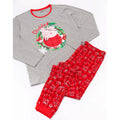 Red-Grey - Side - Peppa Pig Mens Daddy Pig Christmas Pyjama Set