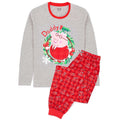 Red-Grey - Front - Peppa Pig Mens Daddy Pig Christmas Pyjama Set