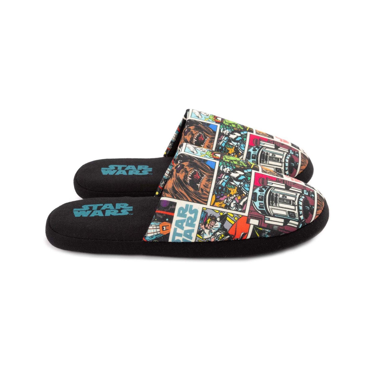 Black - Back - Star Wars Mens Comic Slippers