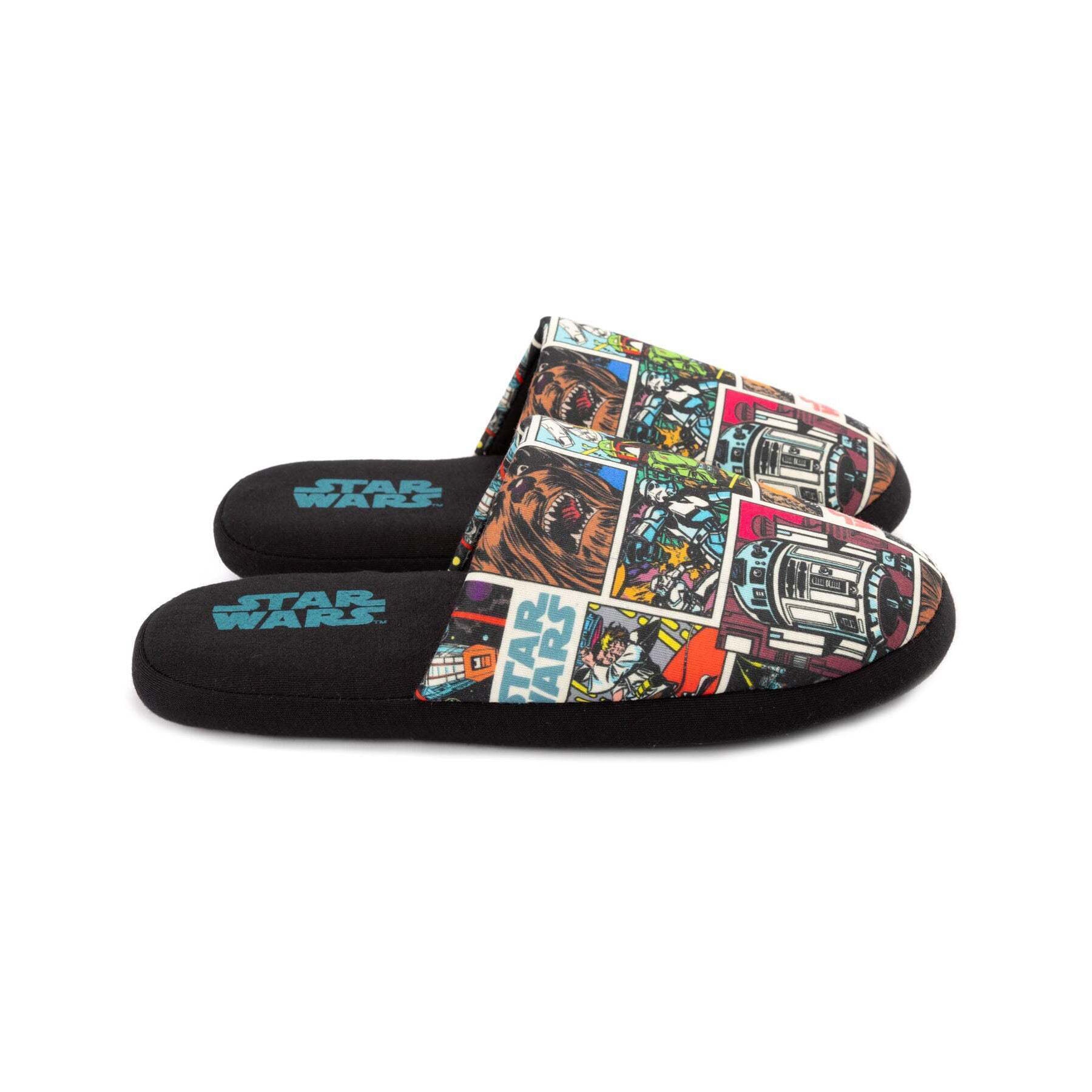 Black - Back - Star Wars Mens Comic Slippers