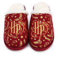 Red - Back - Harry Potter Womens-Ladies Gold Foil Slippers