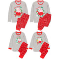 Red-Grey - Close up - Peppa Pig Womens-Ladies Mummy Pig Christmas Pyjama Set