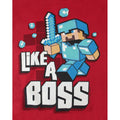 Red-Blue-White - Side - Minecraft Boys Like A Boss Hoodie