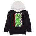 Black-Grey-Green - Front - Minecraft Boys Creeper Hoodie