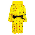 Yellow-Black-Red - Back - Pokemon Childrens-Kids Pikachu Robe